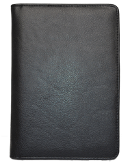 black faux leather Classic journal with stitched edges